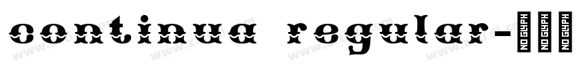 continua regular字体转换